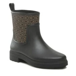 Bottes De Pluie Calvin Klein Rain Boot W/Flc HW0HW01319 Black/Brown Mono 0GL