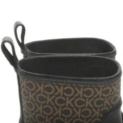 Bottes De Pluie Calvin Klein Rain Boot W/Flc HW0HW01319 Black/Brown Mono 0GL -Chaussure Soldes Boutique bottes de pluie calvin klein rain boot w flc hw0hw01319 black brown mono 0gl 4