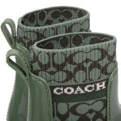 Bottes De Pluie Coach Rivington Rubber G5254 Green -Chaussure Soldes Boutique bottes de pluie coach rivington rubber g5254 green 4