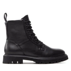 Bottes Les Deux Tatum Leather Lace Up LDM820023 Black 100100 -Chaussure Soldes Boutique bottes les deux tatum leather lace up ldm820023 black 100100 1