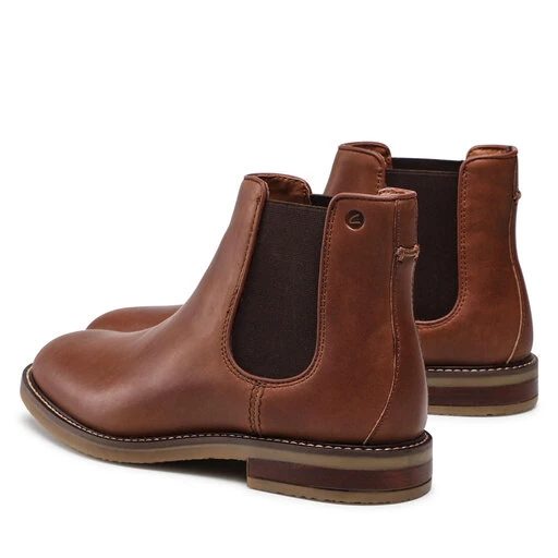 Bottines Chelsea Clarks Jaxen Chelsea 261627427 Tan Leather 5 Bottines Chelsea Clarks Jaxen Chelsea 261627427 Tan Leather – Image 3