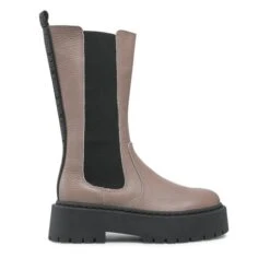 Bottines Chelsea Steve Madden Vivianne SM11001286-03001-GRB Greige/Black -Chaussure Soldes Boutique bottines chelsea steve madden vivianne sm11001286 03001 grb greige black 1