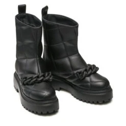 Bottines Le Silla Stivaletto Ranger Fod. Montone 6411T020M1MMFAK001 Fake Nero -Chaussure Soldes Boutique bottines le silla stivaletto ranger fod montone 6411t020m1mmfak001 fake nero 4