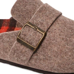 Chaussons Genuins Grisel G104516 Tartan Taupe -Chaussure Soldes Boutique chaussons genuins grisel g104516 tartan taupe 5