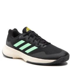 Chaussures Adidas GameCourt 2 M HR0755 Core Black / Beam Green / Beam Yellow