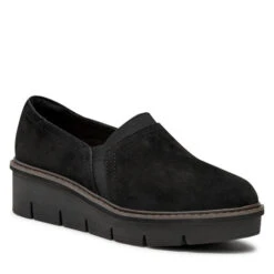 Chaussures Basses Clarks Airabell Mid 261632994 Black Suede