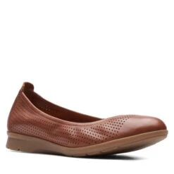Chaussures Basses Clarks Jenette Ease 26166483 Tan Leather