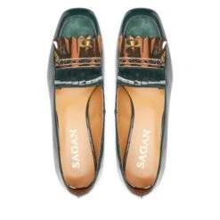 Chaussures Basses Sagan 4862 Zielony Lakier/Złoto -Chaussure Soldes Boutique chaussures basses sagan 4862 zielony lakier zloto 4