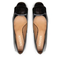 Chaussures Basses Sagan SAGAN-4631 Czarny Lakier -Chaussure Soldes Boutique chaussures basses sagan sagan 4631 czarny lakier 4