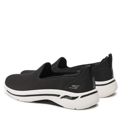 Chaussures Basses Skechers Go Walk Arch Fit 124401/BKW Black/White 5 Chaussures Basses Skechers Go Walk Arch Fit 124401/BKW Black/White – Image 3