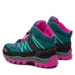 Chaussures De Trekking CMP Kids Rigel Mid Trekking Shoes Wp 3Q12944 Lake/Pink Fluo 26EL -Chaussure Soldes Boutique chaussures de trekking cmp kids rigel mid trekking shoes wp 3q12944 lake pink fluo 26el 2
