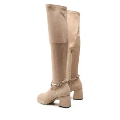 Cuissardes Karino 4324/001 Beż Welur -Chaussure Soldes Boutique cuissardes karino 4324 001 bez welur 2
