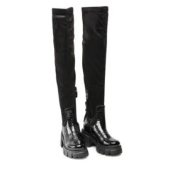 Cuissardes Maciejka 05260-01/00-7 Czarny/Kroko 12 Cuissardes Maciejka 05260-01/00-7 Czarny/Kroko -Chaussure Soldes Boutique cuissardes maciejka 05260 01 00 7 czarny kroko 4