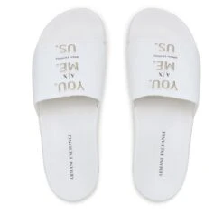 Mules / Sandales De Bain Armani Exchange XUP004 XV597 00152 Optical White -Chaussure Soldes Boutique mules sandales de bain armani exchange xup004 xv597 00152 optical white 4