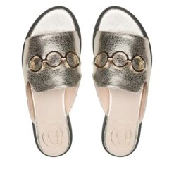 Mules / Sandales De Bain Baldowski D04323-621-006 Skóra Platyna Złota -Chaussure Soldes Boutique mules sandales de bain baldowski d04323 621 006 skora platyna zlota 4