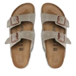 Mules / Sandales De Bain Birkenstock Arizona Bs 51463 Taupe -Chaussure Soldes Boutique mules sandales de bain birkenstock arizona bs 51463 taupe 4