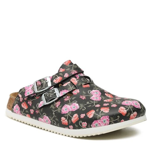 Mules / Sandales De Bain Birkenstock Kay Prof 1016662 Blooming Roses Black 3 Mules / Sandales De Bain Birkenstock Kay Prof 1016662 Blooming Roses Black