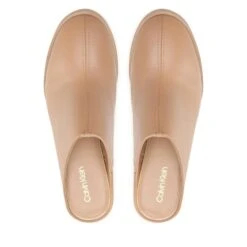 Mules / Sandales De Bain Calvin Klein Curved Stil Mule 80 HW0HW01542 Safari Canvas RBC -Chaussure Soldes Boutique mules sandales de bain calvin klein curved stil mule 80 hw0hw01542 safari canvas rbc 4