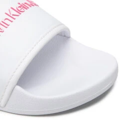 Mules / Sandales De Bain Calvin Klein Jeans Slide Bold Institutional YW0YW00720 White/Neon Pink 0LA -Chaussure Soldes Boutique mules sandales de bain calvin klein jeans slide bold institutional yw0yw00720 white neon pink 0la 5