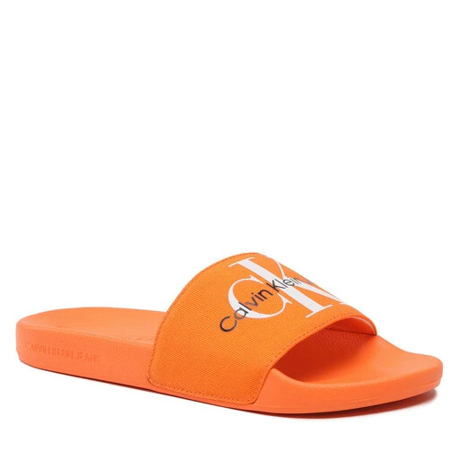 Mules / Sandales De Bain Calvin Klein Jeans Slide Monogram Co YM0YM00061 Firecracker 0JG 3 Mules / Sandales De Bain Calvin Klein Jeans Slide Monogram Co YM0YM00061 Firecracker 0JG