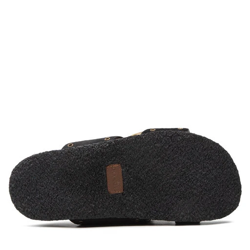 Mules / Sandales De Bain Coach Ally Suede CA460 Black/Oak 6 Mules / Sandales De Bain Coach Ally Suede CA460 Black/Oak – Image 4