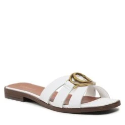 Mules / Sandales De Bain Guess Symo Made In Italy FL6SYM LEA19 WHITE