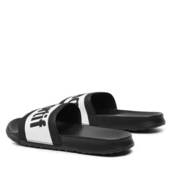 Mules / Sandales De Bain Le Coq Sportif Slide Wording 2310325 Black/Optical White -Chaussure Soldes Boutique mules sandales de bain le coq sportif slide wording 2310325 black optical white 2