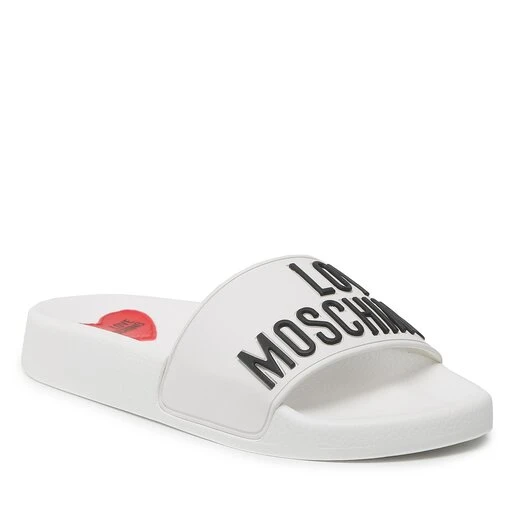 Mules / Sandales De Bain LOVE MOSCHINO JA28052G1GI14100 Bianco/Logo Nero 3 Mules / Sandales De Bain LOVE MOSCHINO JA28052G1GI14100 Bianco/Logo Nero