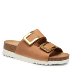 Mules / Sandales De Bain Scholl Monterey 2 Straps Ad Med MF30583 Cognac 1175