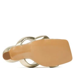 Mules / Sandales De Bain TWINSET 231ACT014 Light Gold 10059 -Chaussure Soldes Boutique mules sandales de bain twinset 231act014 light gold 10059 3