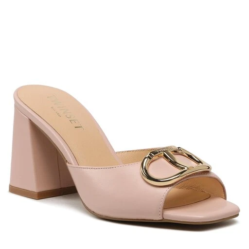 Mules / Sandales De Bain TWINSET 231TCP126 Pink Mousse 03895 3 Mules / Sandales De Bain TWINSET 231TCP126 Pink Mousse 03895