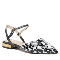 Sandales Baldowski D04371-2090-002 Kropelki Biało/Czarne/Skóra Czarna