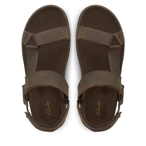 Sandales Clarks Sunder Range 26171887 Dark Olive Lea 7 Sandales Clarks Sunder Range 26171887 Dark Olive Lea – Image 5