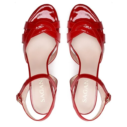 Sandales Sagan 4935 Czerwony Lakier 931 7 Sandales Sagan 4935 Czerwony Lakier 931 – Image 5