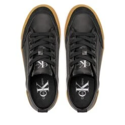 Sneakers Calvin Klein Jeans Vulc Flatform Bold Lth-Su YW0YW00866 Black BDS -Chaussure Soldes Boutique sneakers calvin klein jeans vulc flatform bold lth su yw0yw00866 black bds 4