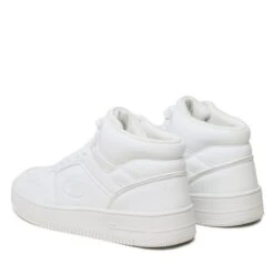 Sneakers Champion Rebound 2.0 Mid S21907-CHA-WW001 Triple Wht -Chaussure Soldes Boutique sneakers champion rebound 2 0 mid s21907 cha ww001 triple wht 2