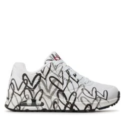 Sneakers Skechers Spread The Love 155507/WBGY Wht/Blk/Gray -Chaussure Soldes Boutique sneakers skechers spread the love 155507 wbgy wht blk gray 1