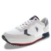 Sneakers U.S. Polo Assn. Cleef CLEEF001A WHI-DBL09 -Chaussure Soldes Boutique sneakers u s polo assn cleef cleef001a whi dbl09