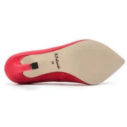 Talons Aiguilles R.Polański 1003 Czerwony Zamsz 11 Talons Aiguilles R.Polański 1003 Czerwony Zamsz -Chaussure Soldes Boutique talons aiguilles r polanski 1003 czerwony zamsz 3