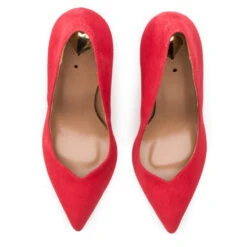 Talons Aiguilles R.Polański 1003 Czerwony Zamsz 12 Talons Aiguilles R.Polański 1003 Czerwony Zamsz -Chaussure Soldes Boutique talons aiguilles r polanski 1003 czerwony zamsz 4