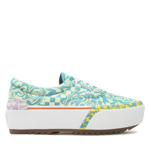 Tennis Vans Era Stacked VN0A4BTOCE51 Wavy Daze Tile Blue 4 Tennis Vans Era Stacked VN0A4BTOCE51 Wavy Daze Tile Blue – Image 2