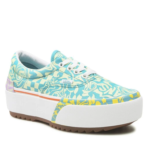 Tennis Vans Era Stacked VN0A4BTOCE51 Wavy Daze Tile Blue 3 Tennis Vans Era Stacked VN0A4BTOCE51 Wavy Daze Tile Blue