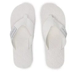Tongs Calvin Klein Jeans Beach Sndal Woven Patch YM0YM00657 White YBR -Chaussure Soldes Boutique tongs calvin klein jeans beach sndal woven patch ym0ym00657 white ybr 4
