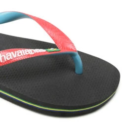 Tongs Havaianas Brasil Mix 41232069710 Black/Red Ruby -Chaussure Soldes Boutique tongs havaianas brasil mix 41232069710 black red ruby 5